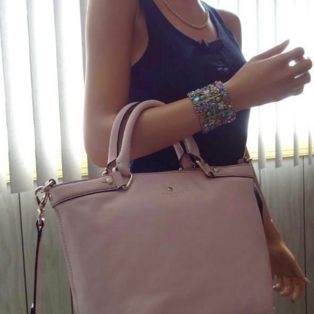 KATE SPADE Hamilton Handbag Crossbody Cipria Pink Leather NWT MSRP $328